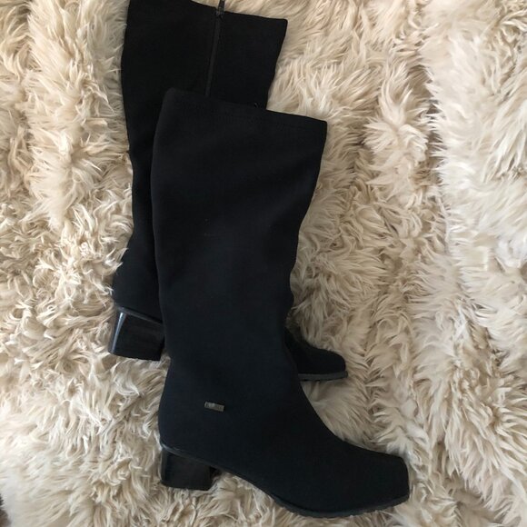 Ara Black Waterproof Gore-Tex Knee High Tall Boots Size 7 - 7.5 - Picture 1 of 8